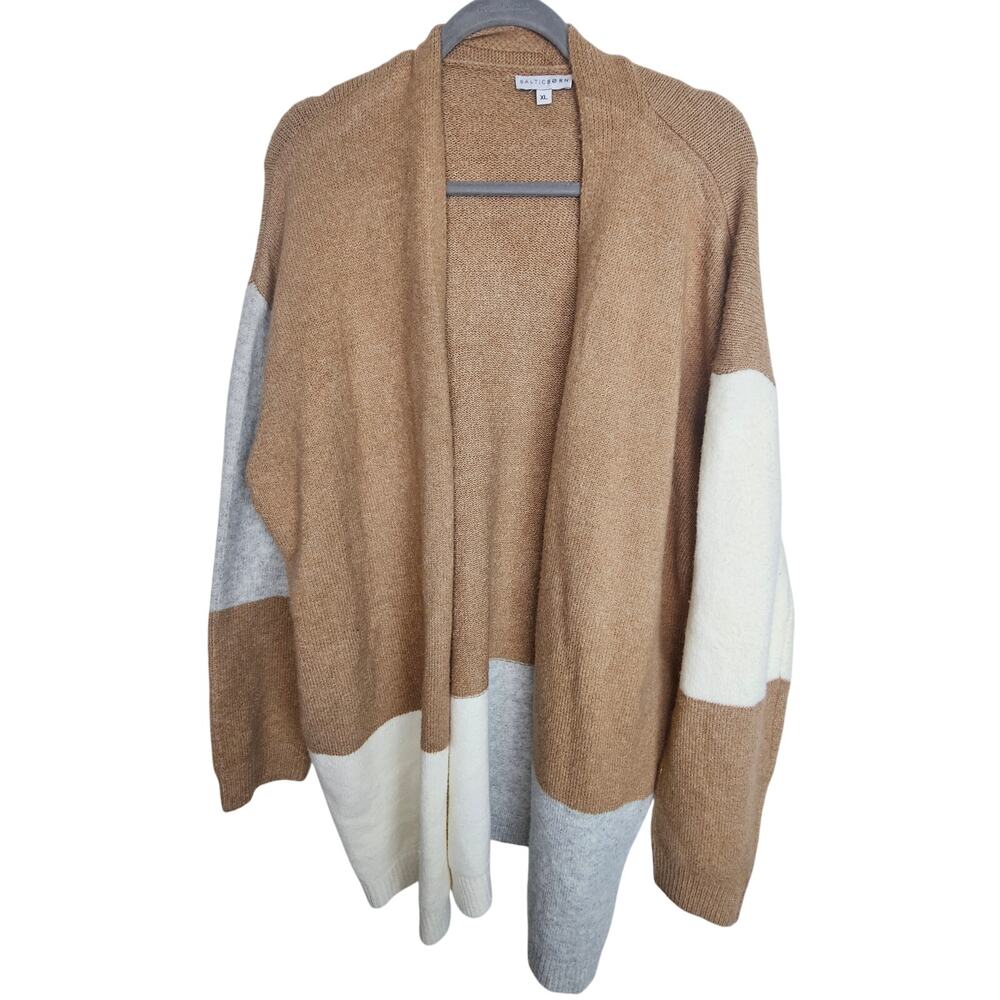 Baltic Born Womens Pierson Colorblock Cardigan Sweater XL Oversized Comfy Cozy
